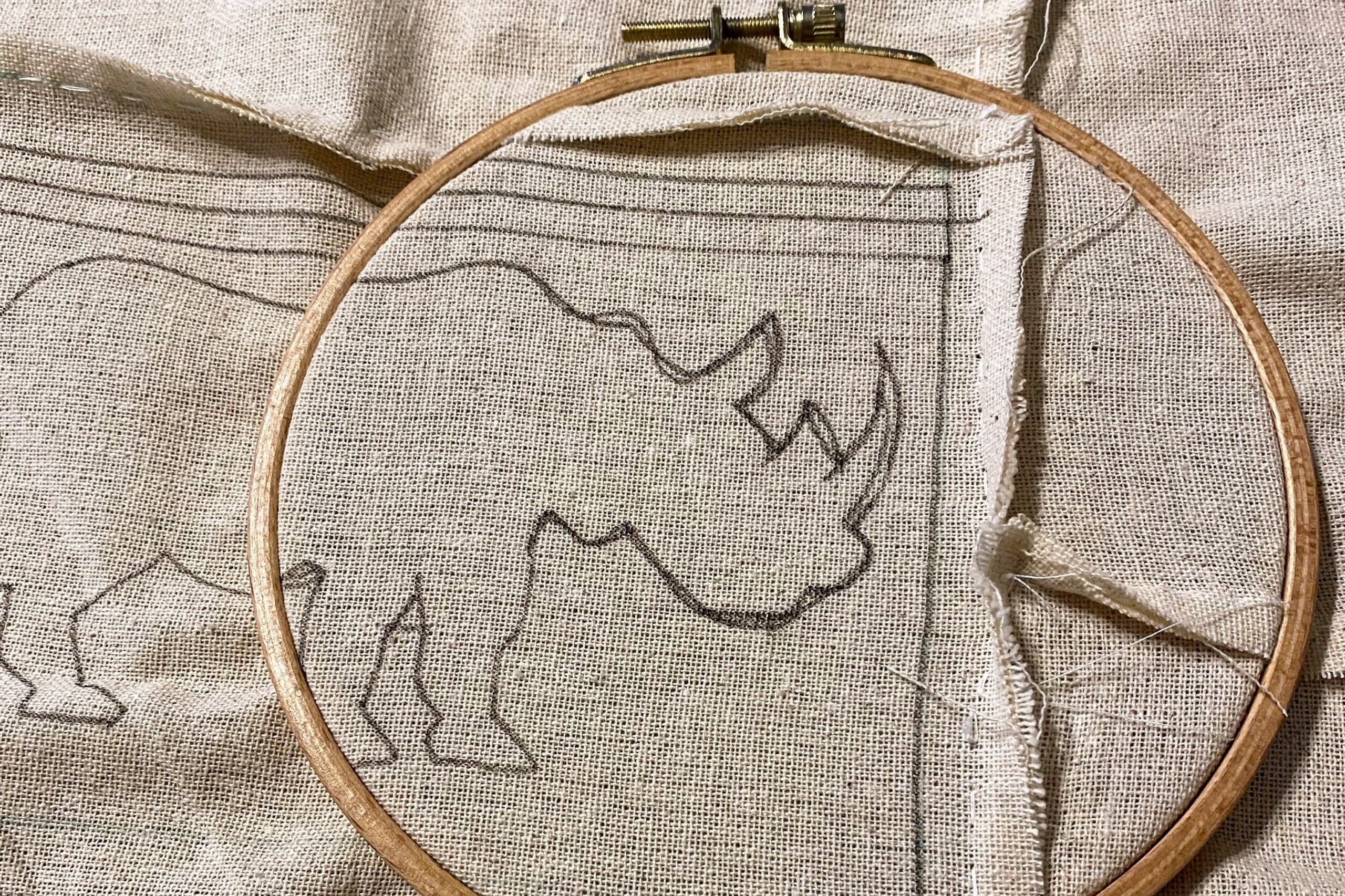 布が足りない！刺繍枠に挟む布が足りないときの対処法