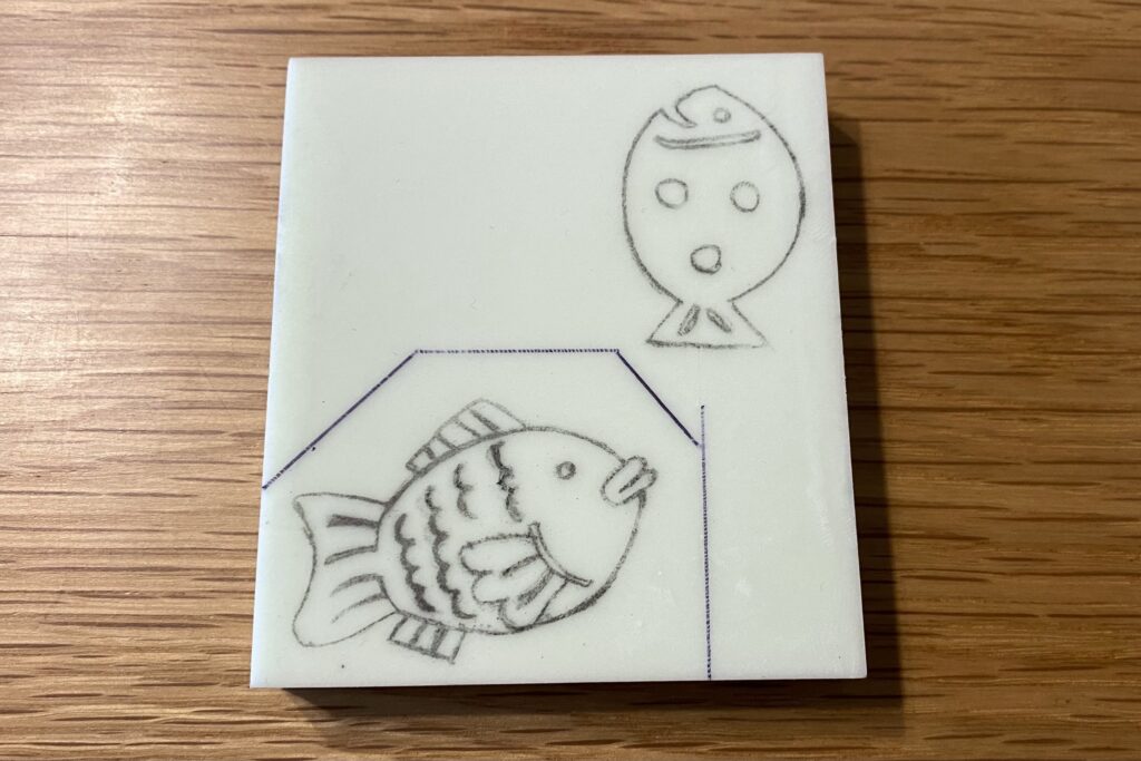 ラクほりに書いた図案