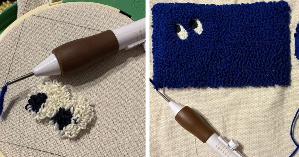 表布パンチニードル刺繍