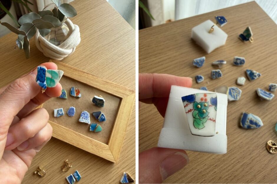 簡易金継ぎ風アクセサリー