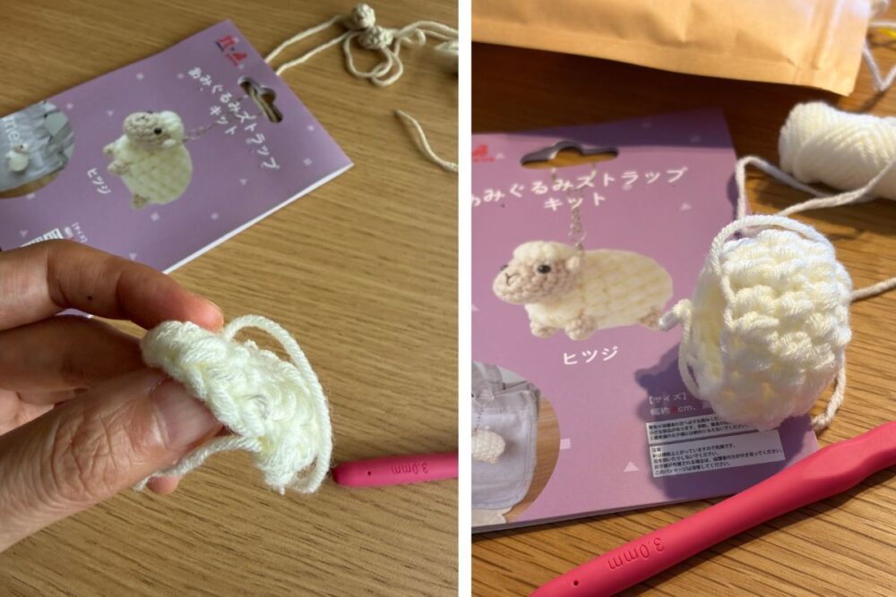 ひつじキット 作業途中